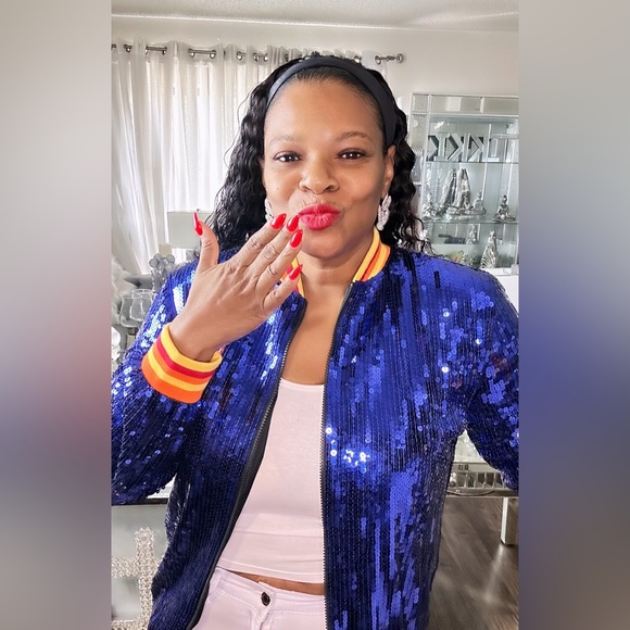 Sale‼️Houston Astro Sequin Jacket. No Discount ‼️ - Picture 5 of 13